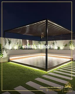 برجولات راقية مع اضاءة led